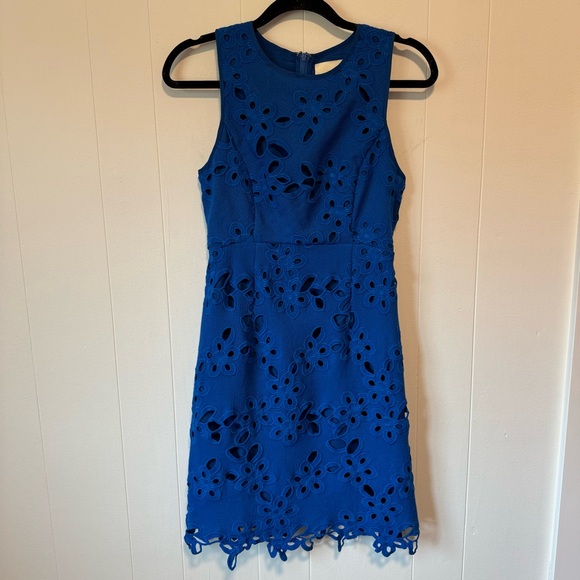 Maeve Dresses & Skirts - MAEVE Blue Lace Knit Dress